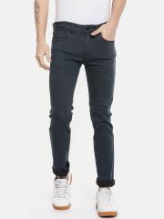 Flying Machine Men Black Tapered Fit Mid-Rise Clean Look Stretchable Jeans