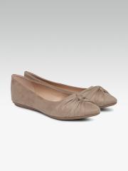 Carlton London Women Beige Solid Ballerinas