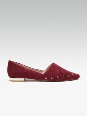 Carlton London Women Maroon Solid Ballerinas