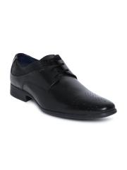 Ruosh Men Black Leather Formal Derbys