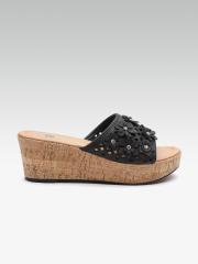 Carlton London Women Black Solid Wedges