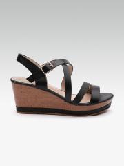 Carlton London Women Black Solid Wedges