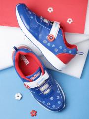 YK Marvel Boys Blue Printed Sneakers