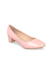 Flat n Heels Women Pink Solid Pumps