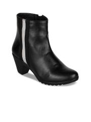 Bruno Manetti Women Black Solid Heeled Boots