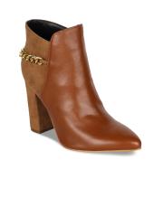 Bruno Manetti Women Brown Solid Heeled Boots