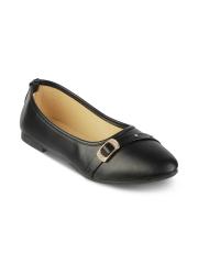 Kittens Girls Black Solid Synthetic Ballerinas