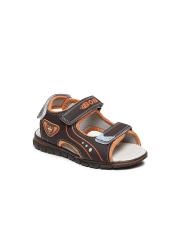 Kittens Boys Black & Orange Comfort Sandals