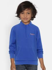 Pepe Jeans Boys Blue Solid Sweatshirt