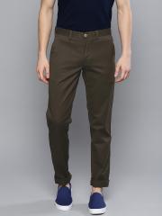 Louis Philippe Sport Men Olive Green Slim Fit Solid Chinos