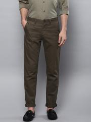 Louis Philippe Sport Men Brown Slim Fit Solid Chinos