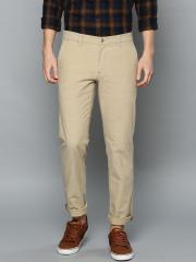 Louis Philippe Sport Men Khaki Slim Fit Solid Regular Trousers