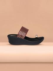 Catwalk Women Maroon Embellished Sandals