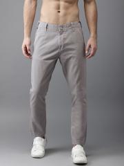 Moda Rapido Men Grey Slim Fit Solid Chinos