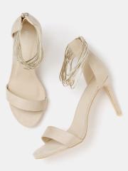 DressBerry Women Beige Solid Heels