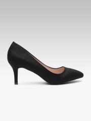 ELLE Women Black Solid Pumps