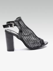 ELLE Women Black Mesh Peep Toes