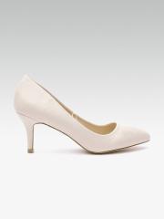 ELLE Women Peach-Coloured Solid Pumps