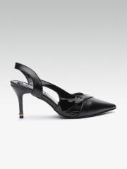 ELLE Women Black Solid Pumps