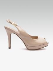 Carlton London Women Beige Solid Peep Toes