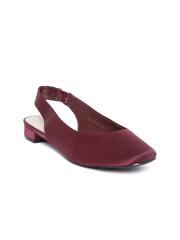 Allen Solly Women Maroon Solid Ballerinas