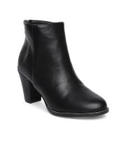 Allen Solly Women Black Solid Heeled Boots