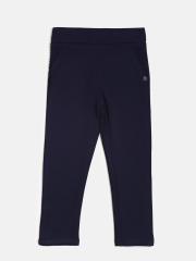 Peppermint Girls Navy Blue Solid Jeggings