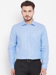 Blackberrys Men Blue Slim Fit Solid Formal Shirt