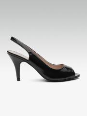 Carlton London Women Black Solid Peep Toes