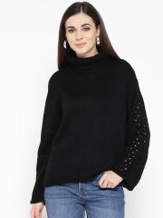 ONLY Women Black Solid Sweater