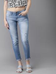 Moda Rapido Women Blue Skinny Fit Mid-Rise Clean Look Stretchable Jeans