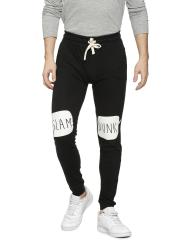 Campus Sutra Men Black Solid Joggers