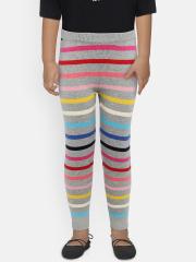 GAP Girls' Multicoloured Crazy Stripe Leggings