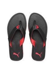 Puma Men Black Solid Thong Flip-Flops