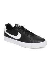 Nike Men Black COURT ROYALE AC Leather Sneakers