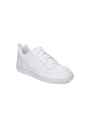 NIKE Boys White COURT BOROUGH LOW (GS) Sneakers