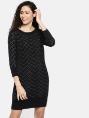 Vero Moda Women Printed Black Jumper Dress