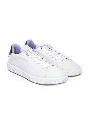 GAS Men White Leather Sneakers