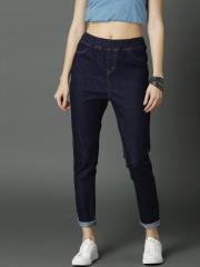 Roadster Women Blue Solid Jeggings