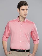 Louis Philippe Men Red Slim Fit Solid Formal Shirt