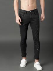 Roadster Men Black Skinny Fit Mid-Rise Clean Look Stretchable Jeans