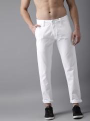 Moda Rapido Men White Slim Fit Solid Chinos