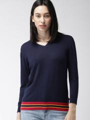 Levis Women Navy Blue Solid Pullover