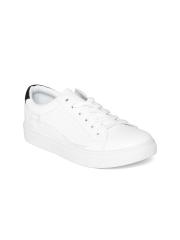 Jove Women White Perforated Sneakers