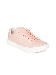 Jove Women Pink Quilted Sneakers