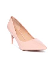 Jove Women Dusty Pink Solid Pumps