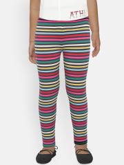 GAP Girls' Multicoloured Crazy Stripe Leggings