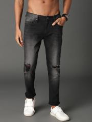 Roadster Men Black Skinny Fit Mid-Rise Clean Look Stretchable Jeans