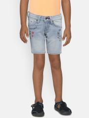 Pepe Jeans Boys Blue Washed Denim Shorts