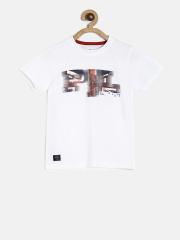 Pepe Jeans Boys White Printed T-shirt